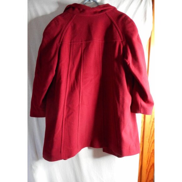 Brick Red Woman's Wool blend Lined Coat Size 20P - Picture 4 of 4